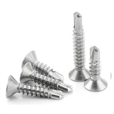 Parafusos de metal autorroscantes de cabeça chata